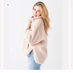 NWOT Citizens of Humanity Tan Fluffy Tasha Sherpa Jacket Coat Soft Medium M 8 10